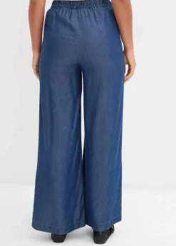 Clearance Marlenehose aus fließendem Lyocell Damen Bekleidung·Kleider|Hosen