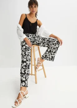 Hot Marlenehose aus fließender Viskose Damen Kurzgrößen|Bekleidung·Kleider