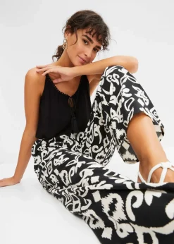 Hot Marlenehose aus fließender Viskose Damen Kurzgrößen|Bekleidung·Kleider