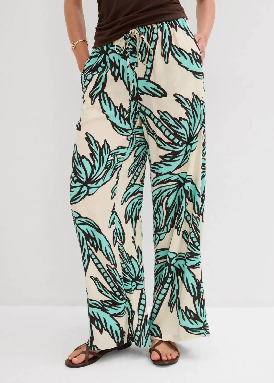 Damen bonprix Nachhaltigere Materialien|Hosen|Marlenehose aus fließender Viskose