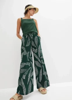Online Marlenehose aus fließender Viskose Damen Bekleidung·Kleider|Hosen