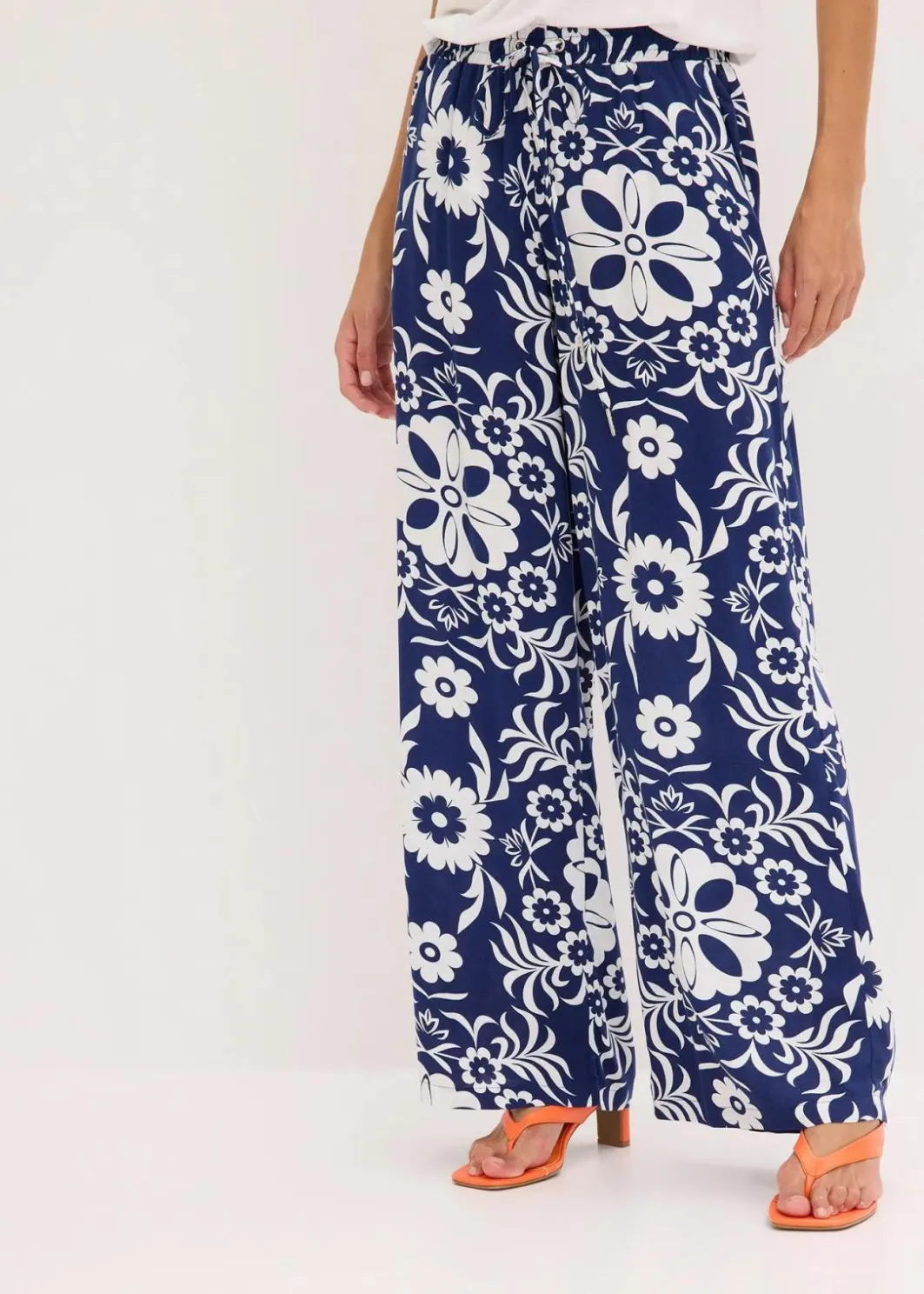 Damen bonprix Nachhaltigere Materialien|Hosen|Marlenehose aus fließender Viskose