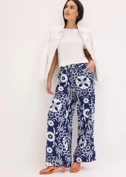 Damen bonprix Nachhaltigere Materialien|Hosen|Marlenehose aus fließender Viskose