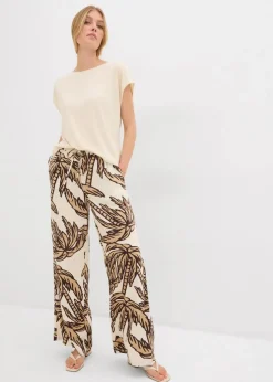 Damen bonprix Bekleidung·Kleider|Hosen|Marlenehose aus fließender Viskose