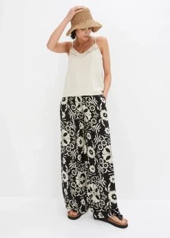 Hot Marlenehose aus fließender Viskose Damen Bekleidung·Kleider|Hosen