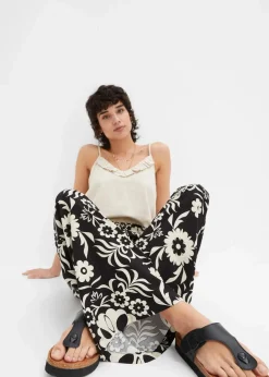 Hot Marlenehose aus fließender Viskose Damen Bekleidung·Kleider|Hosen