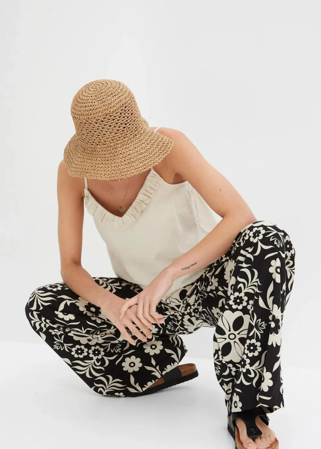 Hot Marlenehose aus fließender Viskose Damen Bekleidung·Kleider|Hosen