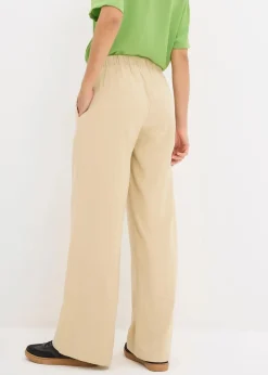 Damen bonprix Hosen|Bekleidung·Kleider|Marlenehose aus fließender Viskose