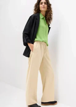 Damen bonprix Hosen|Bekleidung·Kleider|Marlenehose aus fließender Viskose