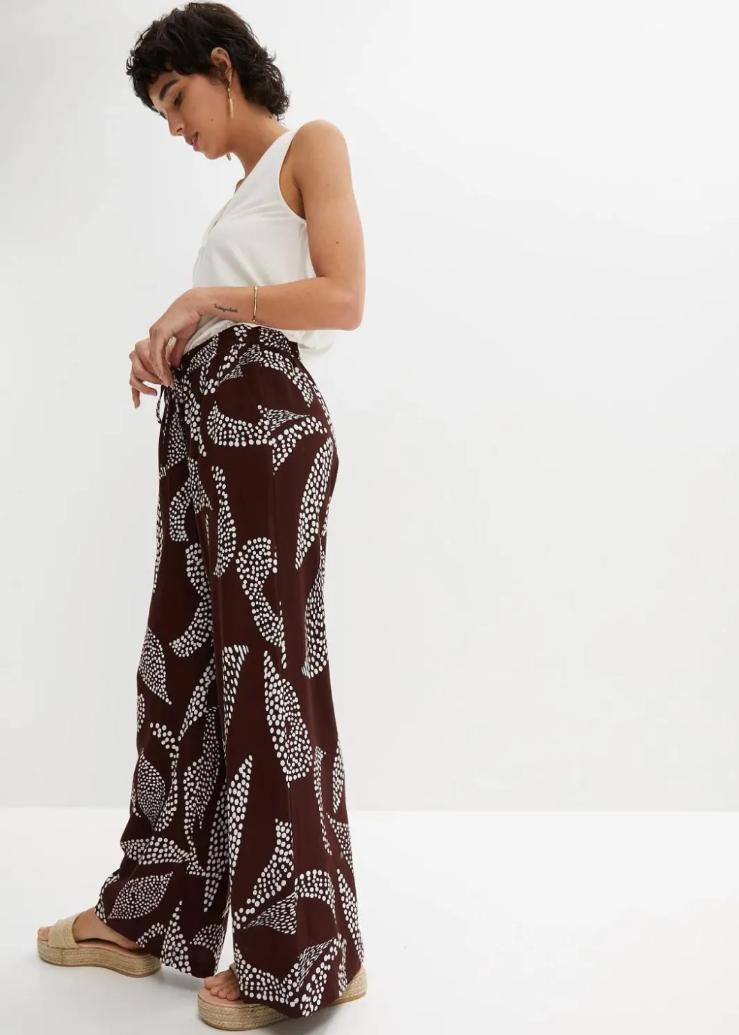 Online Marlenehose aus fließender Viskose Damen Nachhaltigere Materialien|Hosen