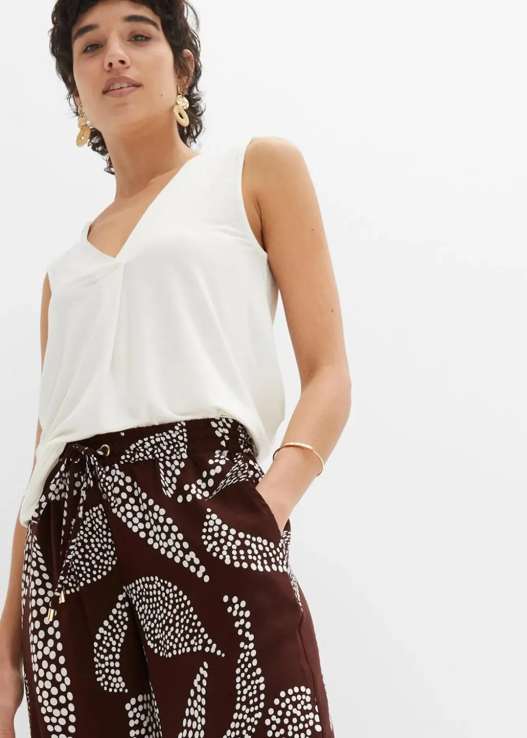 Online Marlenehose aus fließender Viskose Damen Nachhaltigere Materialien|Hosen