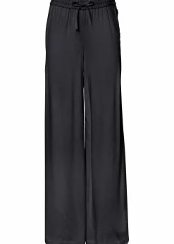Outlet Marlenehose aus leicht glänzender Viskose Damen Bekleidung·Kleider|Hosen