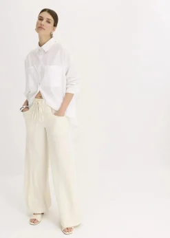 Damen bonprix Bekleidung·Kleider|Hosen|Marlenehose aus leichtem Crêpe