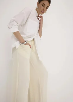 Damen bonprix Bekleidung·Kleider|Hosen|Marlenehose aus leichtem Crêpe