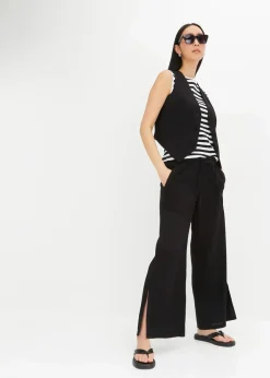 Outlet Marlenehose aus Leinen Damen Hosen|Bekleidung·Kleider