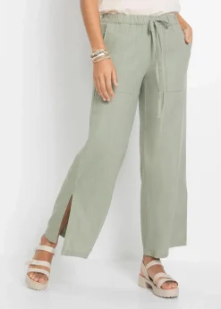 Hot Marlenehose aus Leinen Damen Bekleidung·Kleider|Hosen