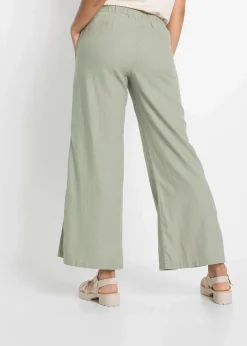 Hot Marlenehose aus Leinen Damen Bekleidung·Kleider|Hosen