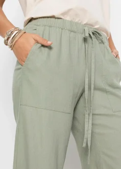Hot Marlenehose aus Leinen Damen Bekleidung·Kleider|Hosen