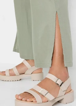 Hot Marlenehose aus Leinen Damen Bekleidung·Kleider|Hosen
