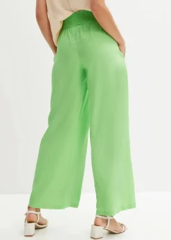 Damen bonprix Nachhaltigere Materialien|Hosen|Marlenehose aus luftigem Leinen-Mix