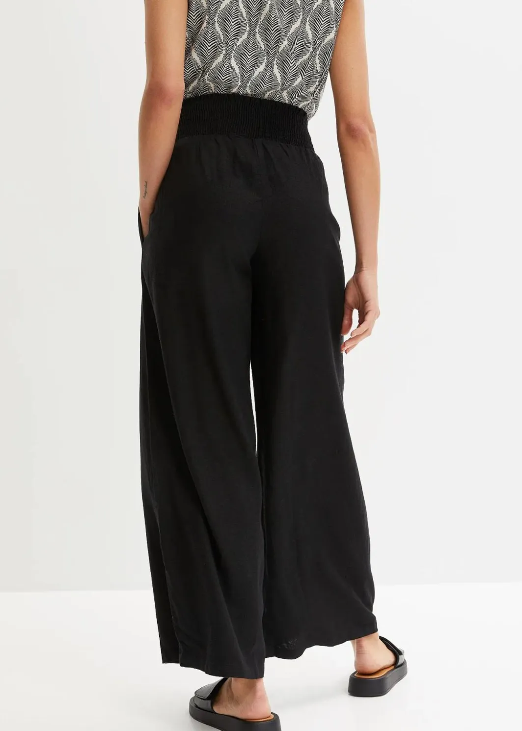 Hot Marlenehose aus luftigem Leinen-Mix Damen Nachhaltigere Materialien|Hosen