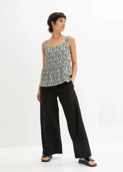 Hot Marlenehose aus luftigem Leinen-Mix Damen Nachhaltigere Materialien|Hosen
