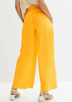 Damen bonprix Bekleidung·Kleider|Hosen|Marlenehose aus luftigem Leinen-Mix