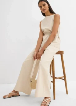 Sale Marlenehose aus Piqué Damen Hosen|Zweiteiler & Sets