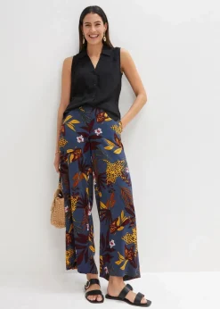 Marlenehose aus reiner Viskose Damen Bekleidung·Kleider|Hosen