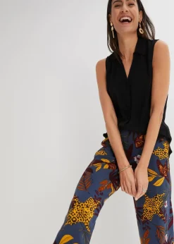 Marlenehose aus reiner Viskose Damen Bekleidung·Kleider|Hosen