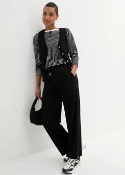 Damen bonprix Bekleidung·Kleider|Hosen|Marlenehose aus Viskose-Mix