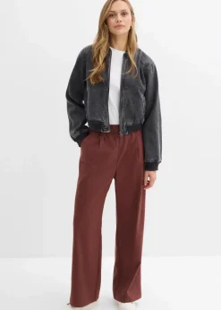 Damen bonprix Hosen|Nachhaltigere Materialien|Marlene-Hose in Wolloptik