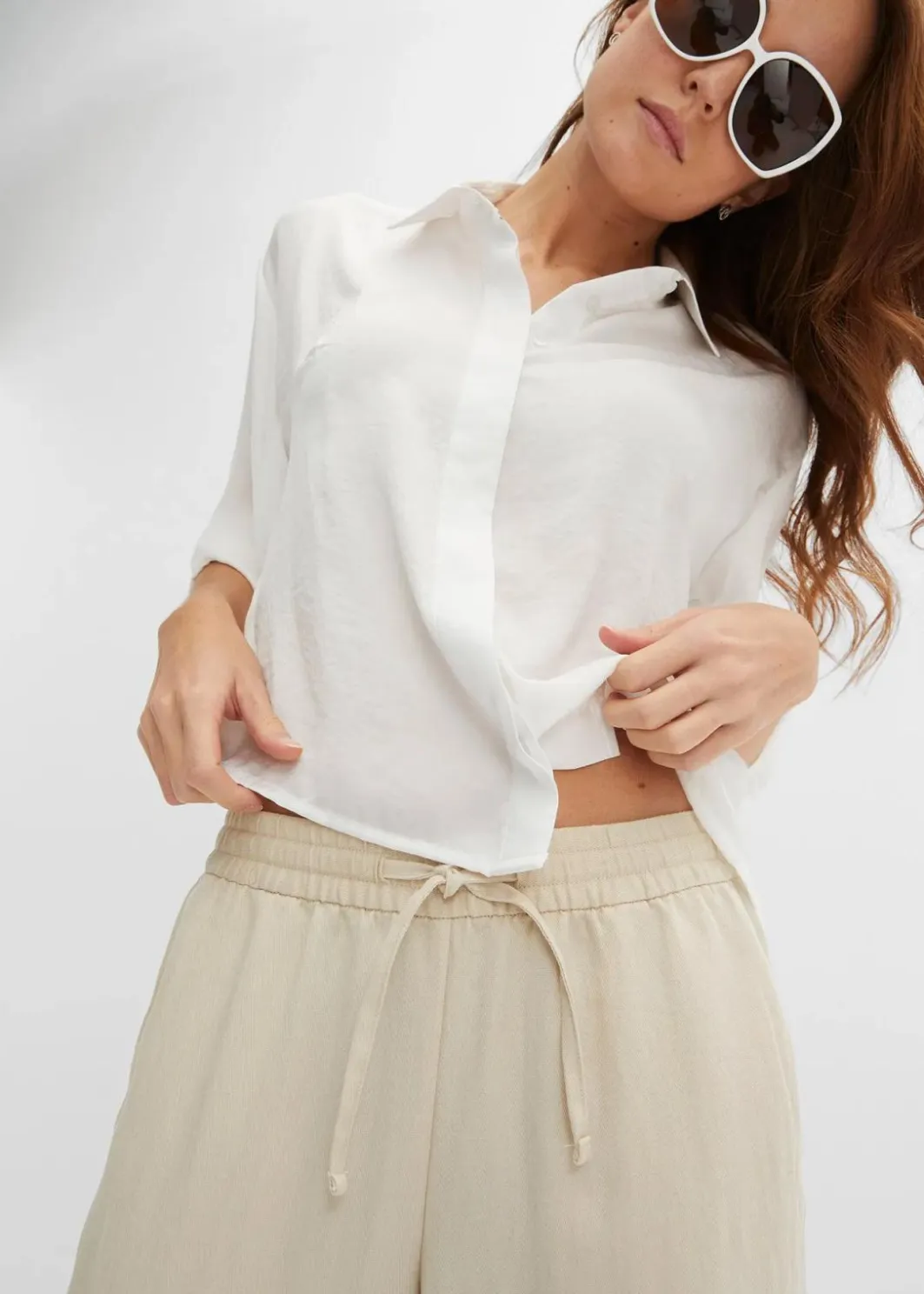 Damen bonprix Bekleidung·Kleider|Hosen|Marlenehose mit Bequembund