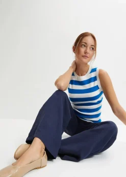 Damen bonprix Hosen|Bekleidung·Kleider|Marlenehose mit Bequembund