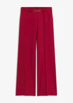 Damen bonprix Hosen|Bekleidung·Kleider|Marlenehose mit Ziergürtel
