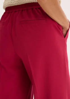 Damen bonprix Hosen|Bekleidung·Kleider|Marlenehose mit Ziergürtel