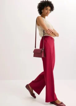 Damen bonprix Hosen|Bekleidung·Kleider|Marlenehose mit Ziergürtel