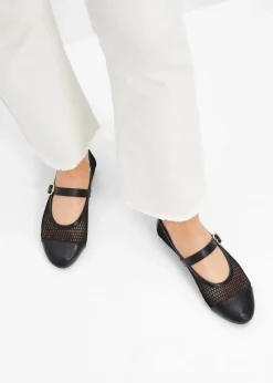 Damen bonprix Sommerschuhe|Mary-Janes mit Mesh-Einsatz