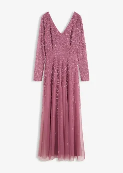 Damen bonprix Bekleidung·Pullover & Strickjacken|Festliche Mode|Maxi- oder Abendkleid mit Pailletten