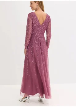 Damen bonprix Bekleidung·Pullover & Strickjacken|Festliche Mode|Maxi- oder Abendkleid mit Pailletten