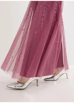 Damen bonprix Bekleidung·Pullover & Strickjacken|Festliche Mode|Maxi- oder Abendkleid mit Pailletten