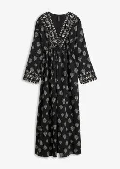Damen bonprix Kleider|Nachhaltigere Materialien|Maxi Webkleid aus Viskose