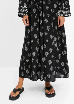 Damen bonprix Kleider|Nachhaltigere Materialien|Maxi Webkleid aus Viskose
