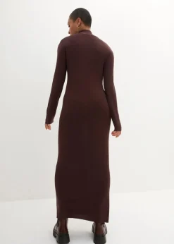 Damen bonprix Bekleidung·Umstandsmode|Bekleidung·Pullover & Strickjacken|Maxi-Feinstrickkleid aus fließendem Viskose-Mix