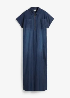 Discount Maxi-Jeanskleid Damen Kleider|Bekleidung·Pullover & Strickjacken