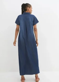 Discount Maxi-Jeanskleid Damen Kleider|Bekleidung·Pullover & Strickjacken