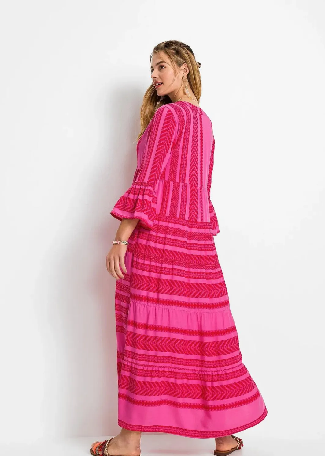 Damen bonprix Kurzgrößen|Kurzgrößen|Maxikleid