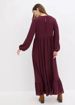 Damen bonprix Kleider|Bekleidung·Pullover & Strickjacken|Maxikleid aus Chiffon