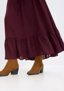 Damen bonprix Kleider|Bekleidung·Pullover & Strickjacken|Maxikleid aus Chiffon