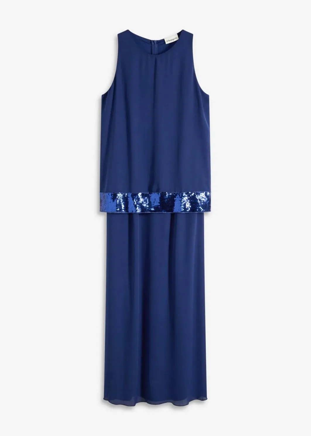 Damen bonprix Festliche Mode|Kleider|Maxikleid aus feinem Georgette mit Pailletten
